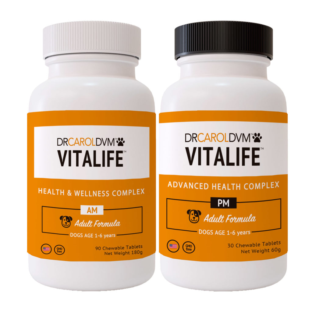 Dr. Carol’s VitaLife Dog Supplements – Health & Wellness Formula – Small Dogs (Under 35 Lbs)