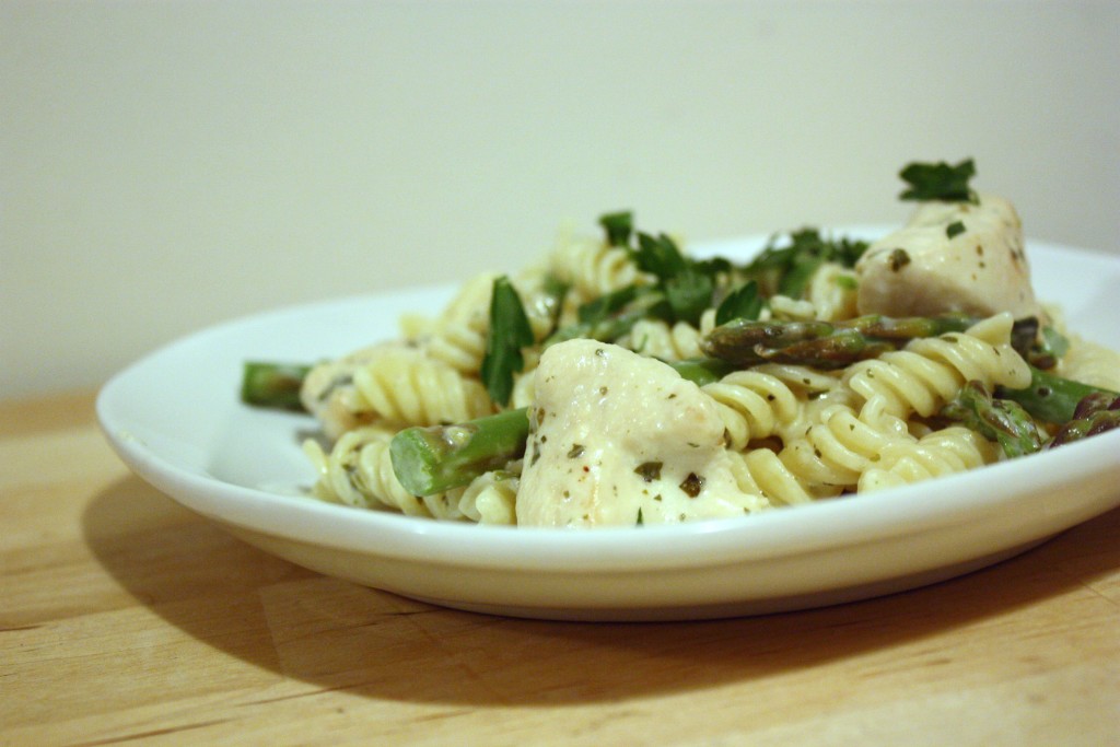 Sesame Chow-Chow Chicken & Asparagus Pasta