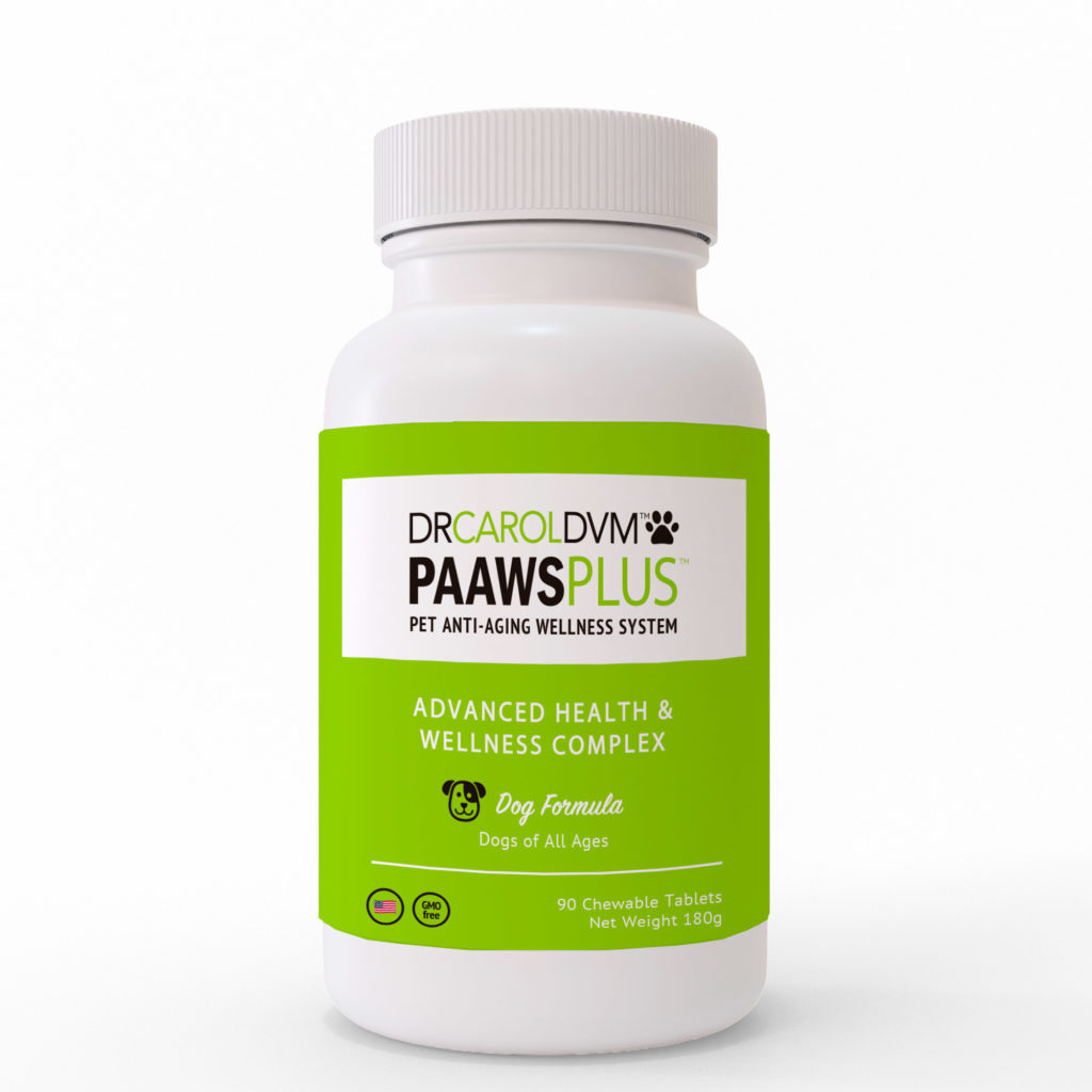 Dr. Carol’s PAAWS Plus – Pet Anti-Aging Advanced Health & Wellness Complex - Dog Formula 90ct