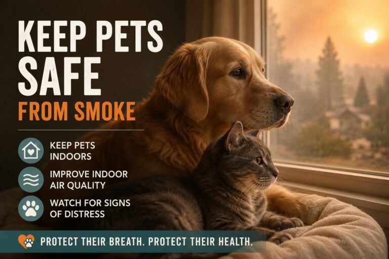 How to Keep Pets Safe During Smoky Conditions Protecting Dogs and Cats from Smoke and Poor Air Quality How to Keep Pets Safe During Smoky Conditions Protecting Dogs and Cats from Smoke and Poor Air Quality